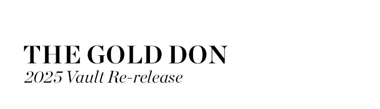 "THE GOLD DON 2025 Vault Re-release" text on a white background sized for mobile.